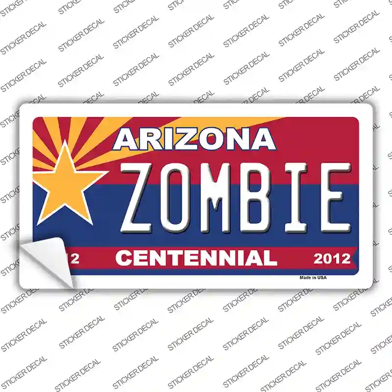LP-6831s-L Arizona Centennial Zombie Novelty Sticker Decal - Large
