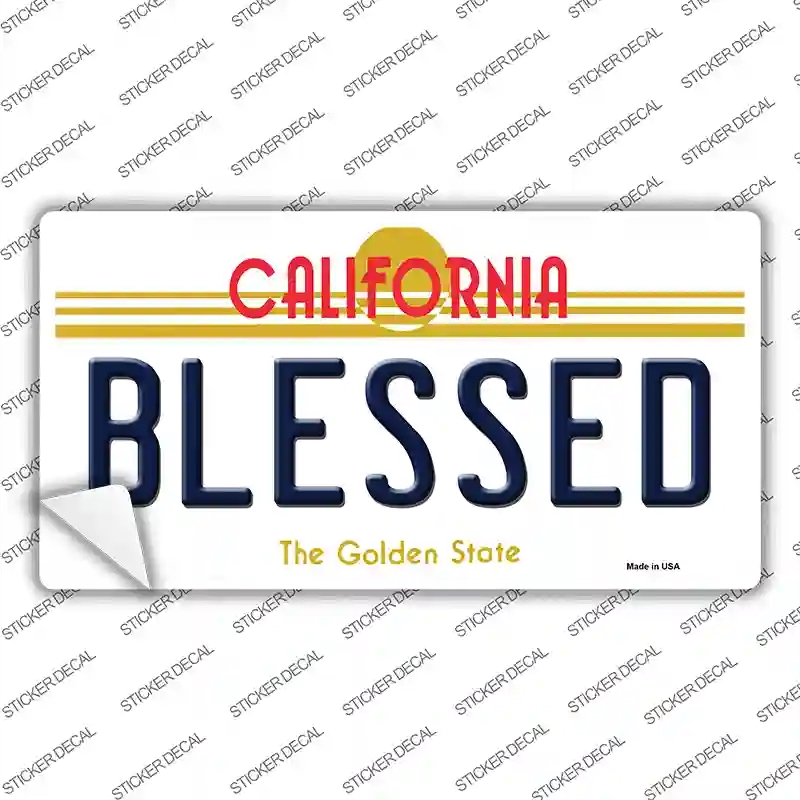 LP-6841s-S Blessed California Novelty Sticker Decal - Small