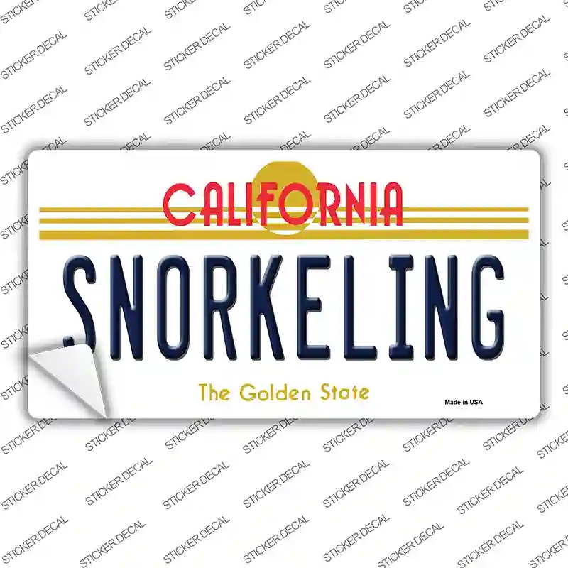 LP-6853s-S Snorkeling California Novelty Sticker Decal - Small