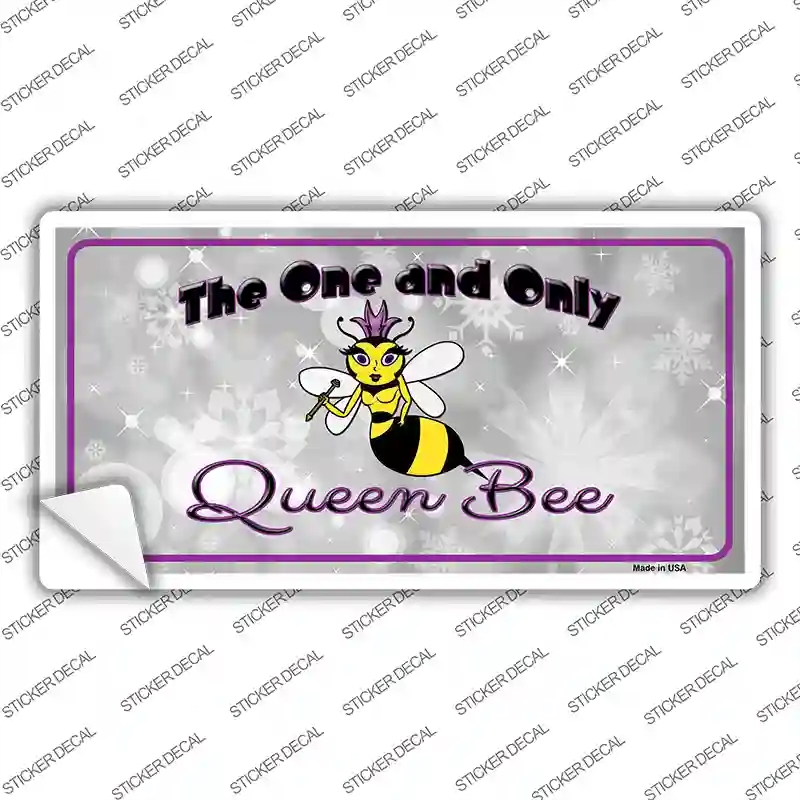 LP-6872s-L Queen Bee Purple Novelty Sticker Decal - Large