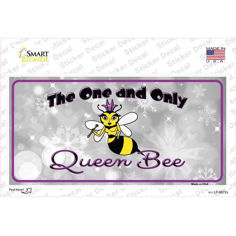 LP-6872s-M Queen Bee Purple Novelty Sticker Decal - Medium