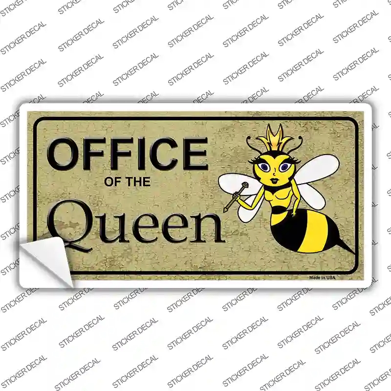LP-6875s-S Office of Queen Bee Novelty Sticker Decal - Small