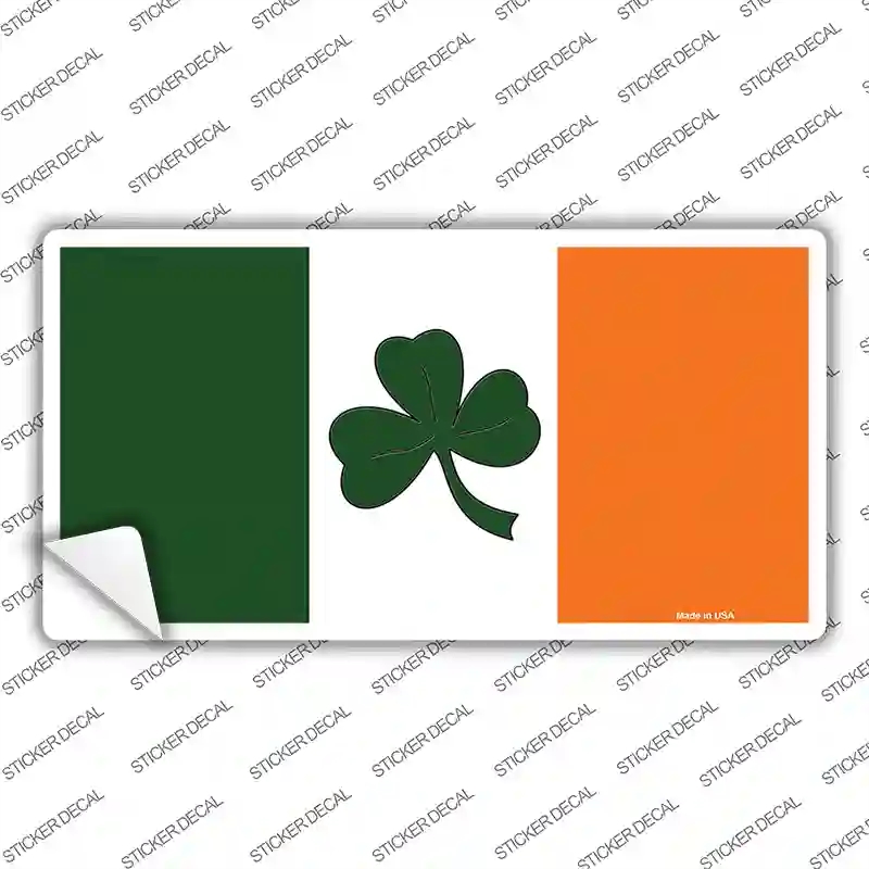 LP-6885s-L Shamrock Irish Flag Novelty Sticker Decal - Large