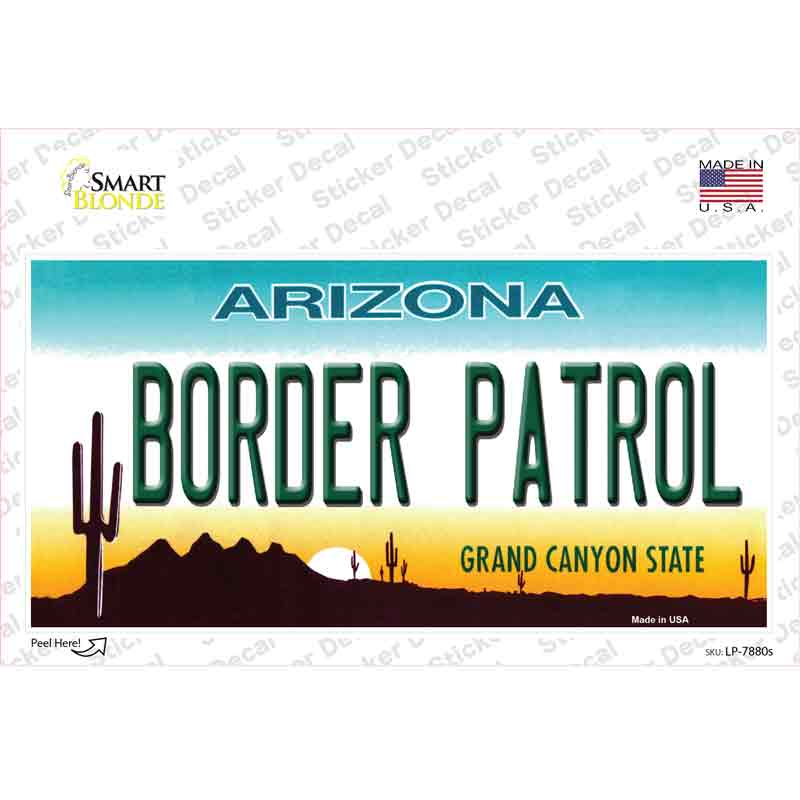 LP-7880s-M Border Patrol Arizona State Novelty Sticker Decal - Medium
