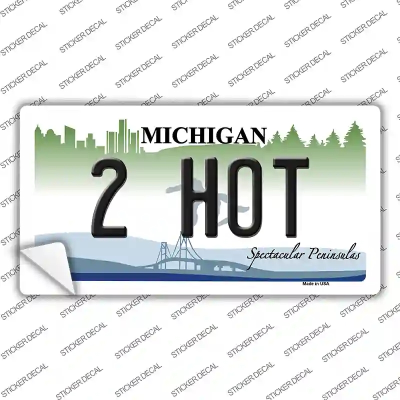 LP-7915s-XL 2 Hot Michigan Novelty Sticker Decal - Extra Large