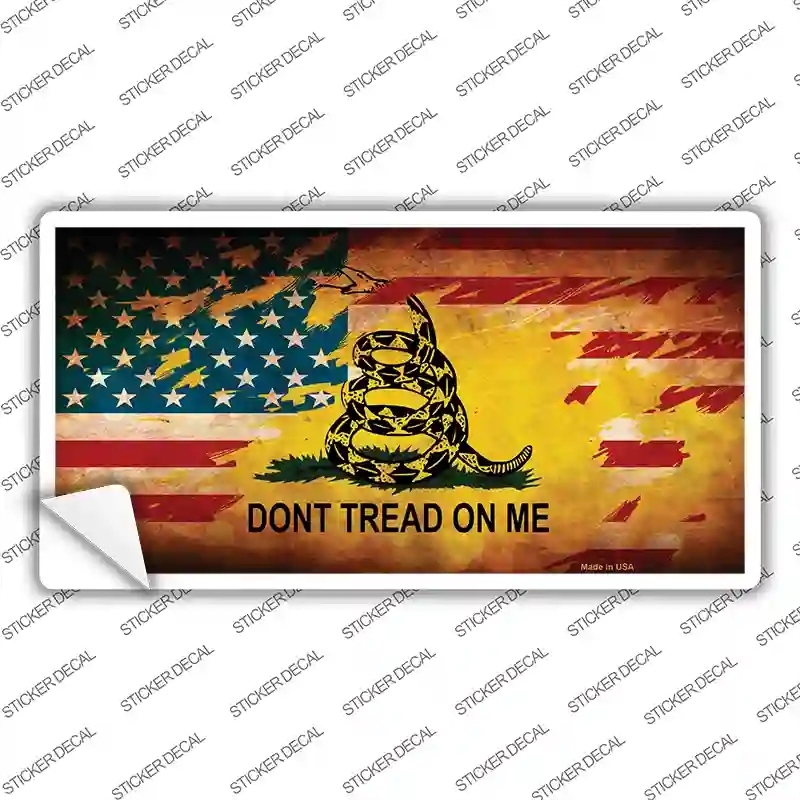 LP-7925s-XL Dont Tread on Me US Flag Novelty Sticker Decal - Extra Large
