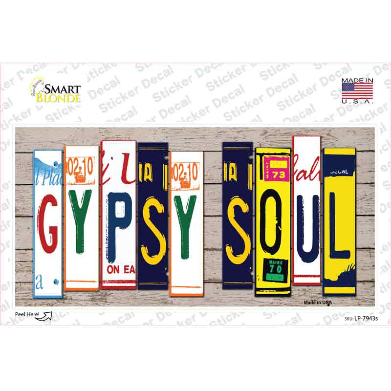 LP-7943s-M Gypsy Soul Wood Art Novelty Sticker Decal - Medium