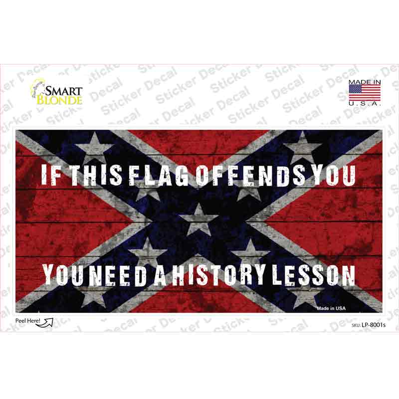 LP-8001s-M History Lesson Novelty Sticker Decal - Medium