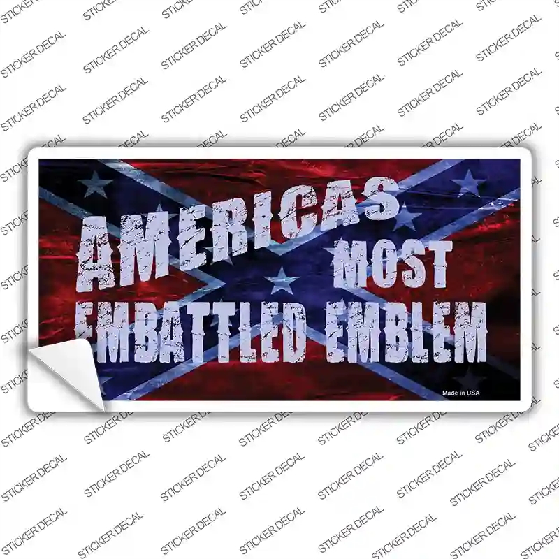 LP-8102s-S Americas Most Embattled Emblem Novelty Sticker Decal - Small