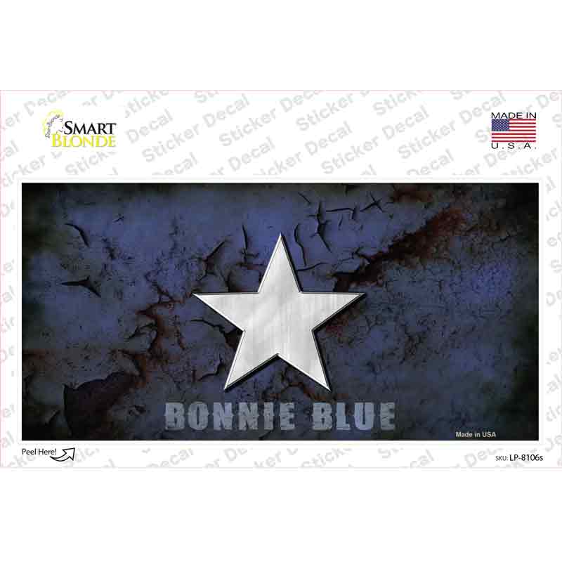 LP-8106s-M Bonnie Blue Star Novelty Sticker Decal - Medium