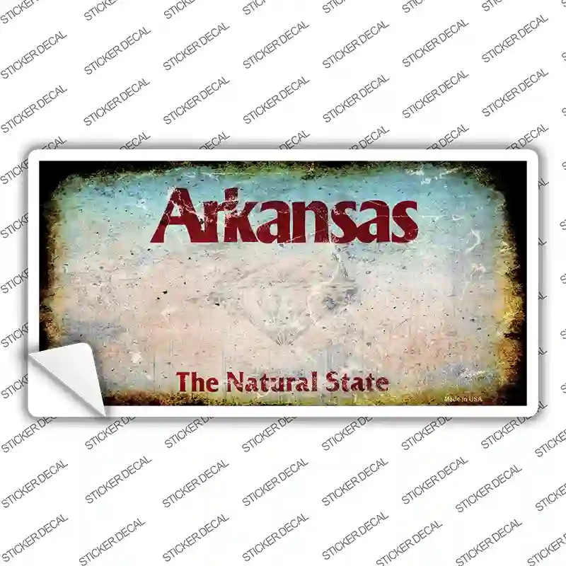 LP-8120s-L Arkansas State Rusty Novelty Sticker Decal - Large