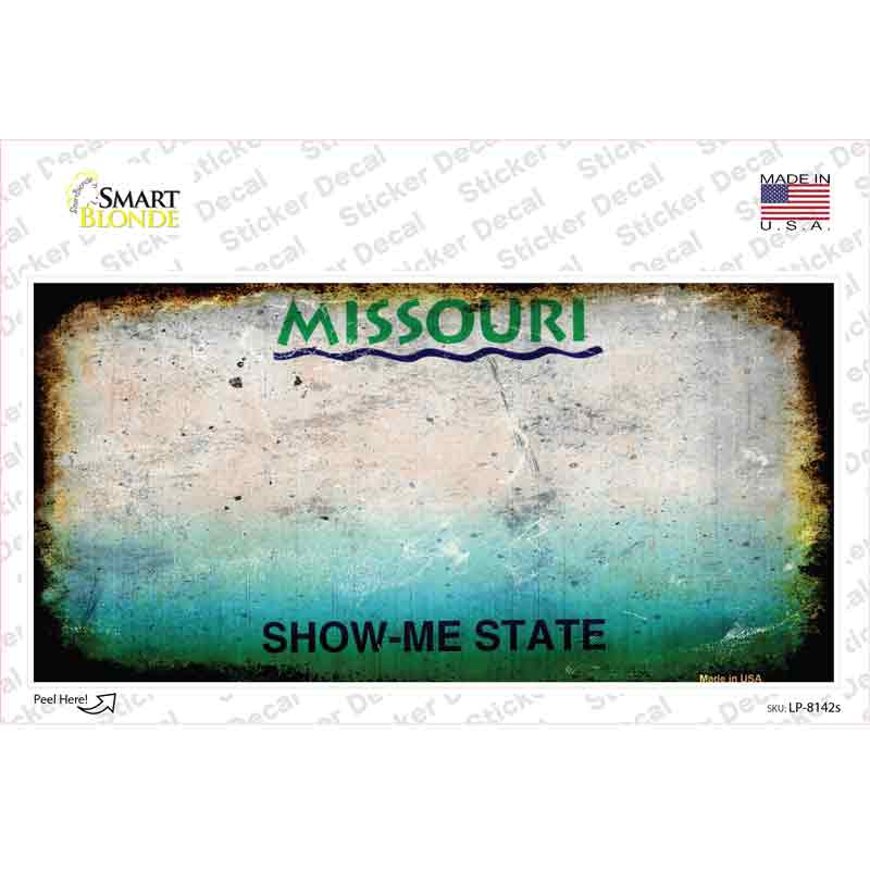 LP-8142s-M Missouri State Rusty Novelty Sticker Decal - Medium