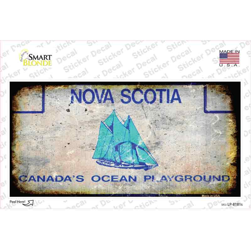 LP-8181s-M Nova Scotia Rusty Novelty Sticker Decal - Medium