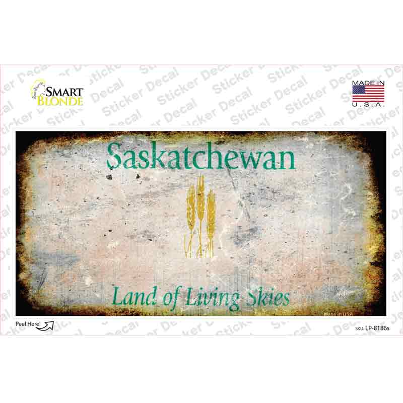 LP-8186s-M Saskatchewan Rusty Novelty Sticker Decal - Medium