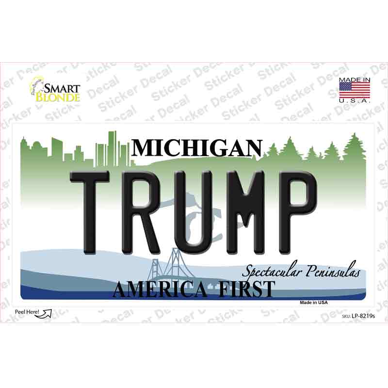 LP-8219s-M Trump Michigan Novelty Sticker Decal - Medium