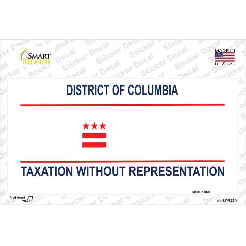 LP-8227s-M Taxation Without Representation Novelty Sticker Decal - Medium