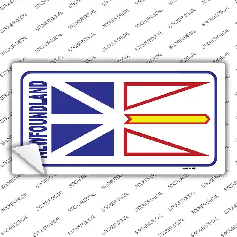 LP-838s-S   Foundland Flag Novelty Sticker Decal - Small