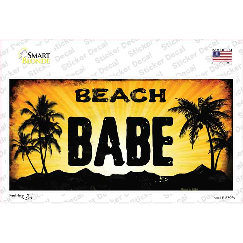 LP-8395s-M Beach Babe Novelty Sticker Decal - Medium