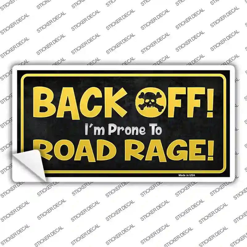 LP-8572s-S Back Off Novelty Sticker Decal - Small
