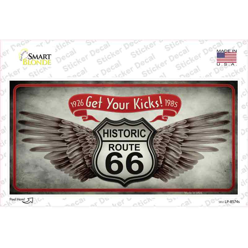 LP-8574s-M Get Your Kicks Novelty Sticker Decal - Medium