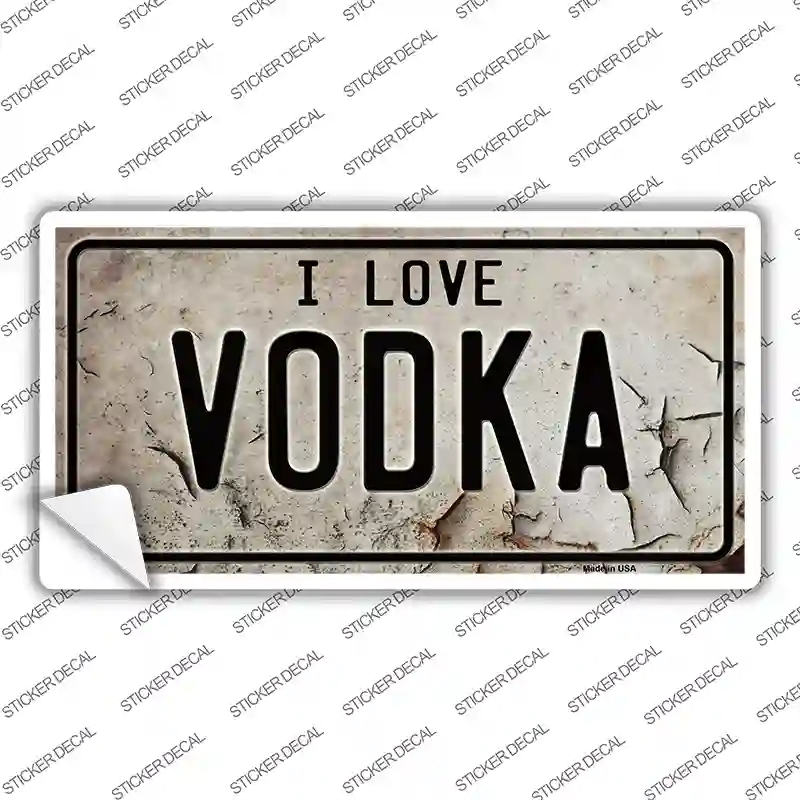 LP-8582s-XL I Love Vodka Novelty Sticker Decal - Extra Large