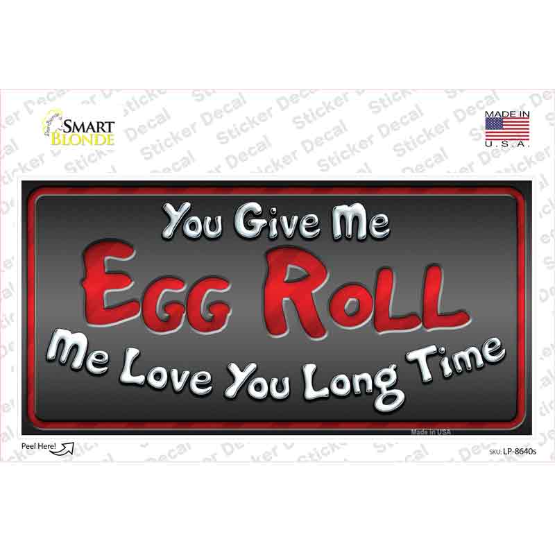 LP-8640s-M Egg Roll Novelty Sticker Decal - Medium