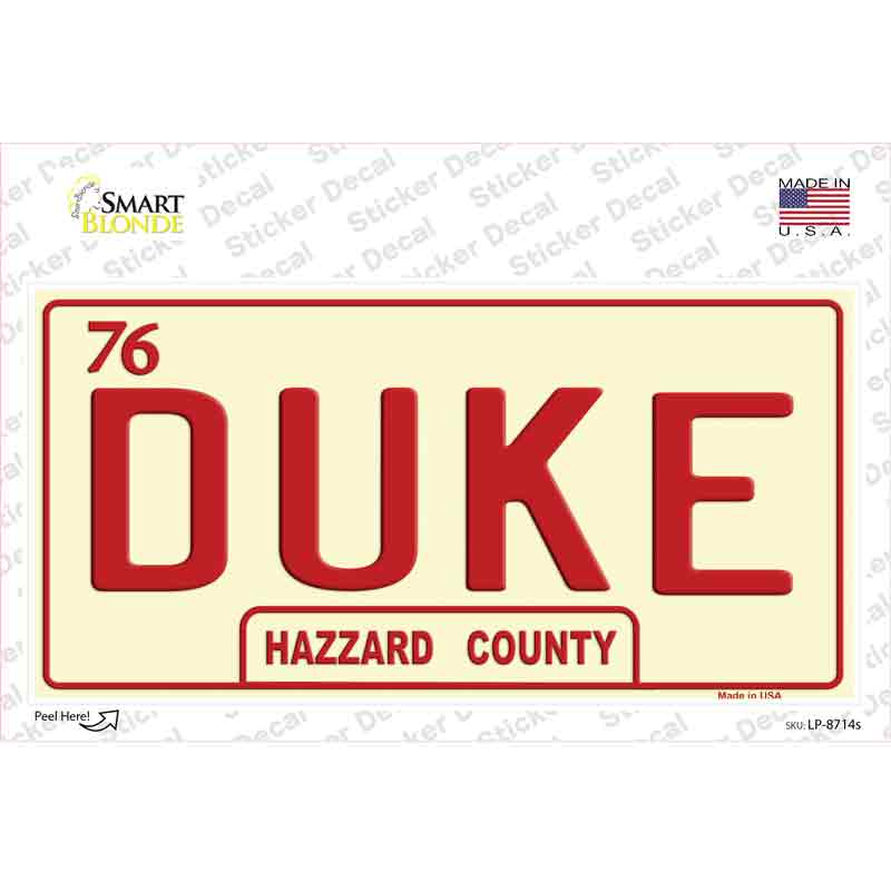 LP-8714s-M Duke Novelty Sticker Decal - Medium