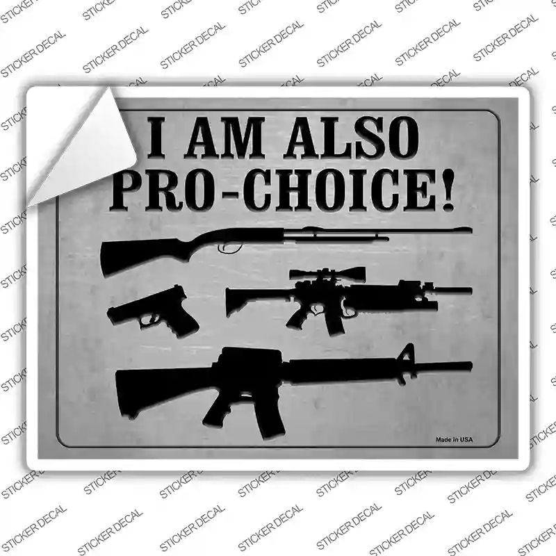 P-1512s-XL Im Also Pro-Choice Novelty Rectangle Sticker Decal - Extra Large