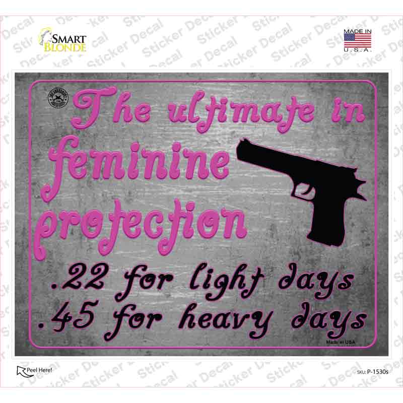 P-1530s-M The Ultimate in Fene Protection Novelty Rectangle Sticker Decal - Medium