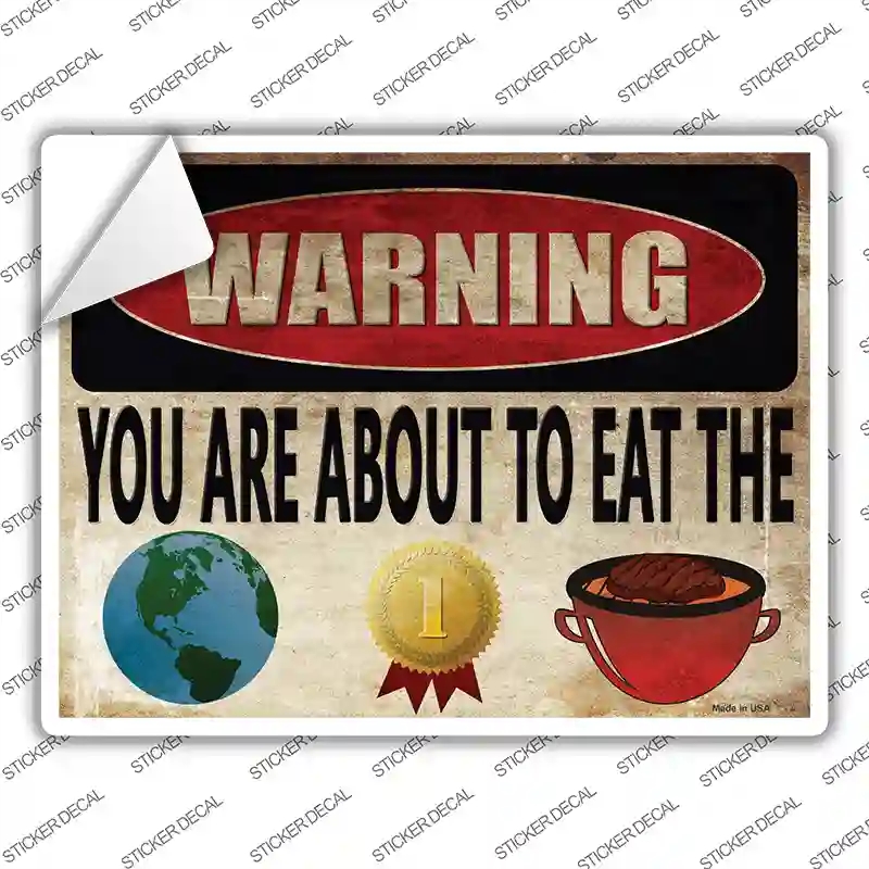 P-1791s-S The Worlds Best Griller Emojis Novelty Rectangle Sticker Decal - Small