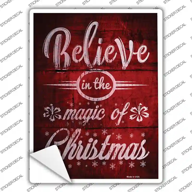 P-2462s-S Magic of Christmas Novelty Rectangle Sticker Decal - Small