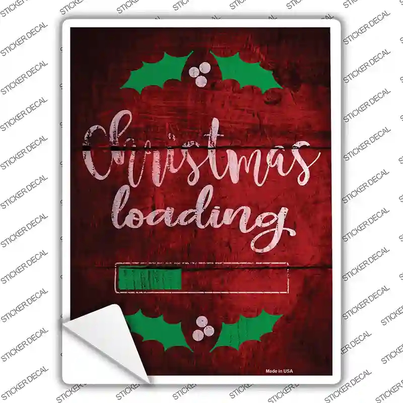 P-2471s-L Christmas Loading Novelty Rectangle Sticker Decal - Large