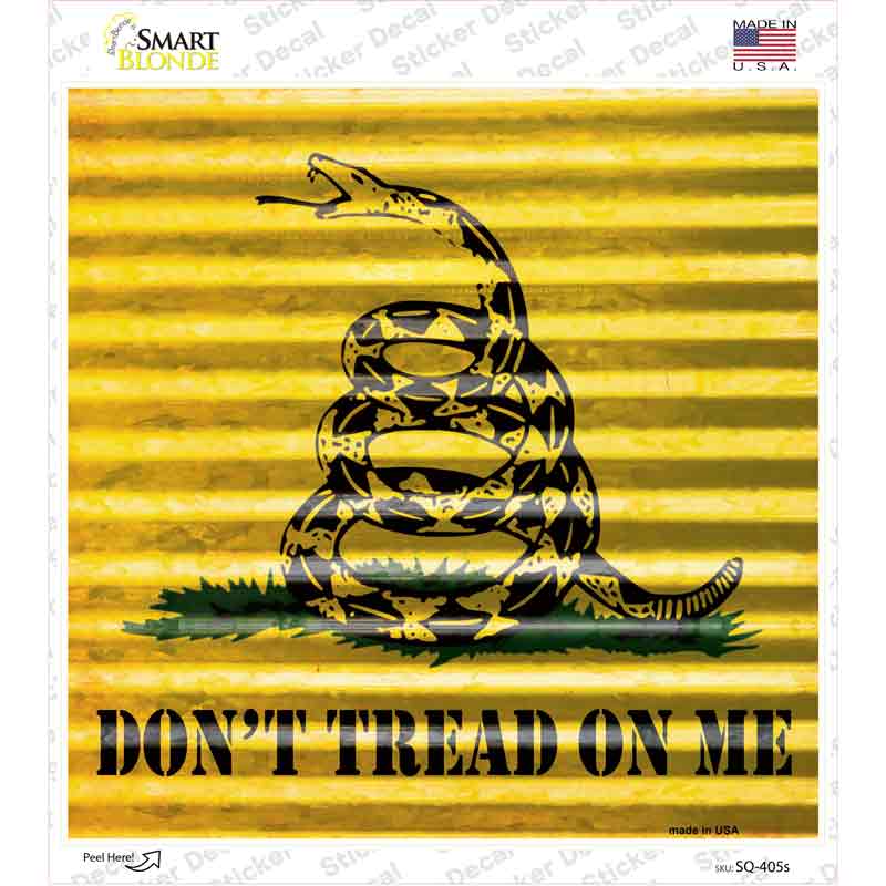 SQ-405s-M Dont Tread on Me Novelty Square Sticker Decal - Medium