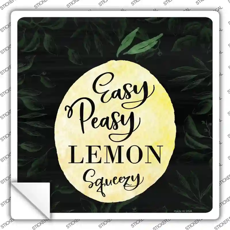 SQ-590s-XL Easy Peasy Novelty Square Sticker Decal - Extra Large
