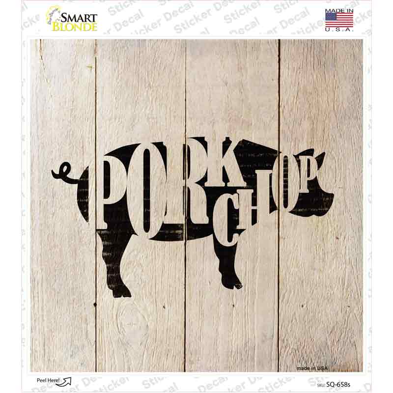 SQ-636s-M Corrugated Camel on Wood Novelty Square Sticker Decal - Medium