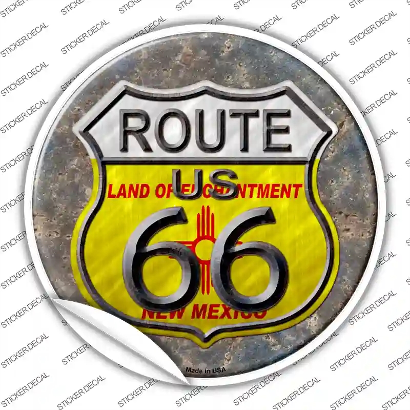 C-522s-XL   Mexico Route 66 Novelty Circle Sticker Decal - Extra Large