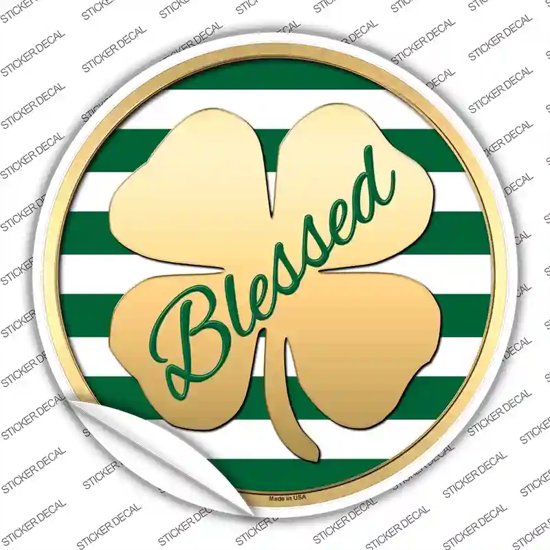 C-609s-L Blessed Novelty Circle Sticker Decal - Large