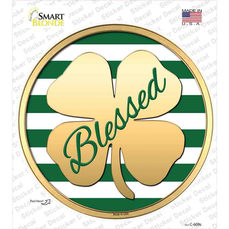 C-609s-M Blessed Novelty Circle Sticker Decal - Medium