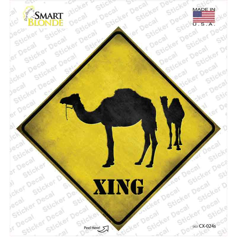 CX-024s-M Camel Xing Novelty Diamond Sticker Decal - Medium