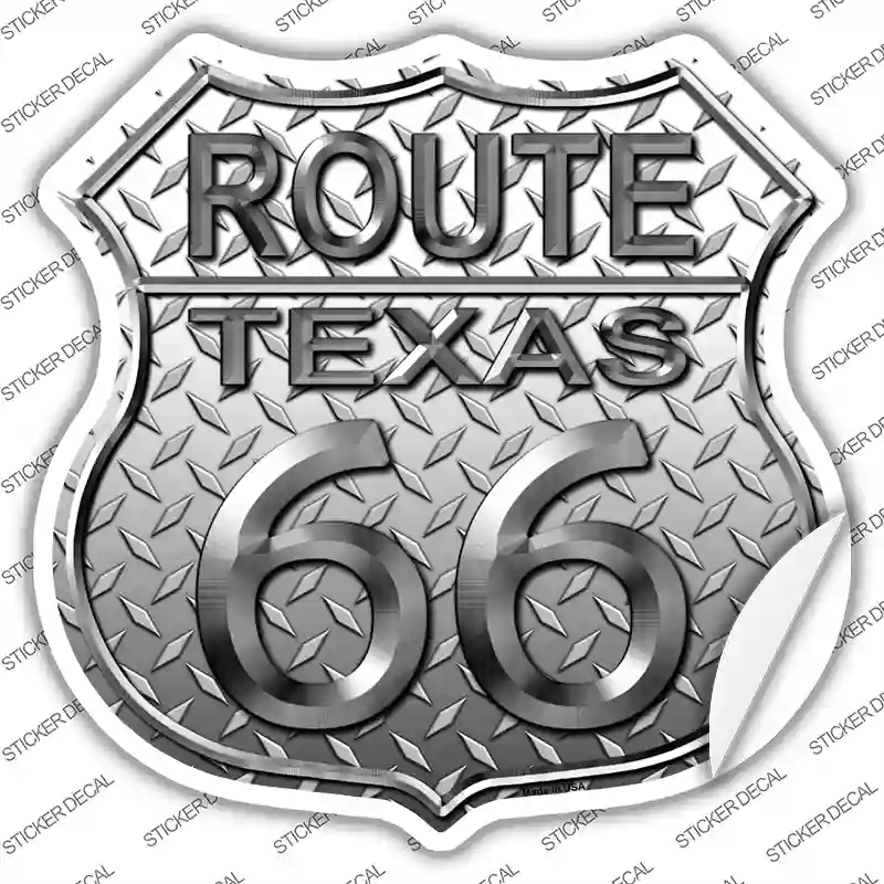 HS-476s-L Route 66 Diamond Texas Novelty Highway Shield Sticker Decal - Large