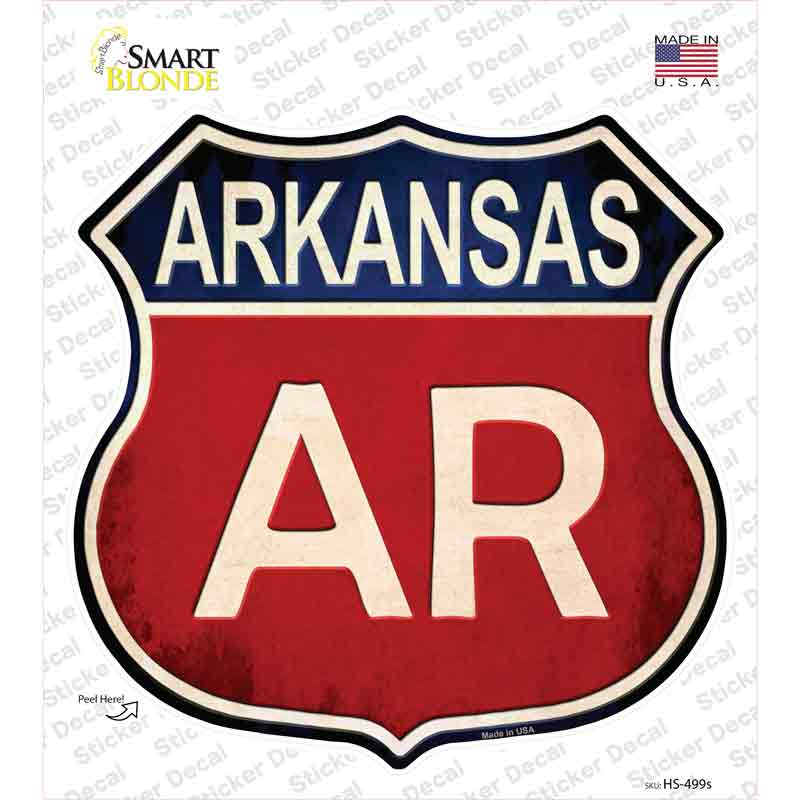HS-499s-M Arkansas Novelty Highway Shield Sticker Decal - Medium