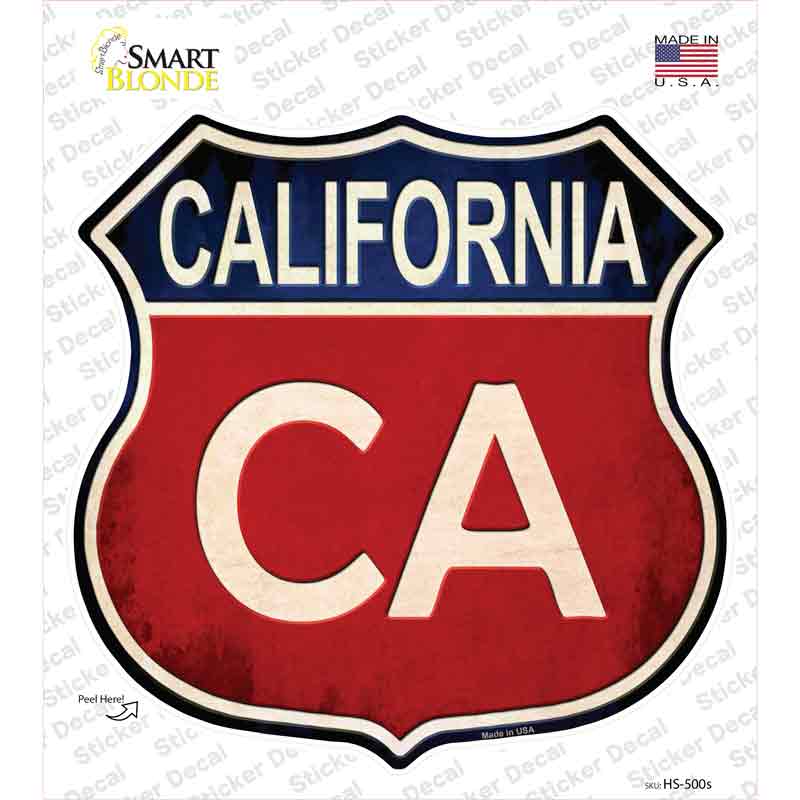 HS-500s-M California Novelty Highway Shield Sticker Decal - Medium