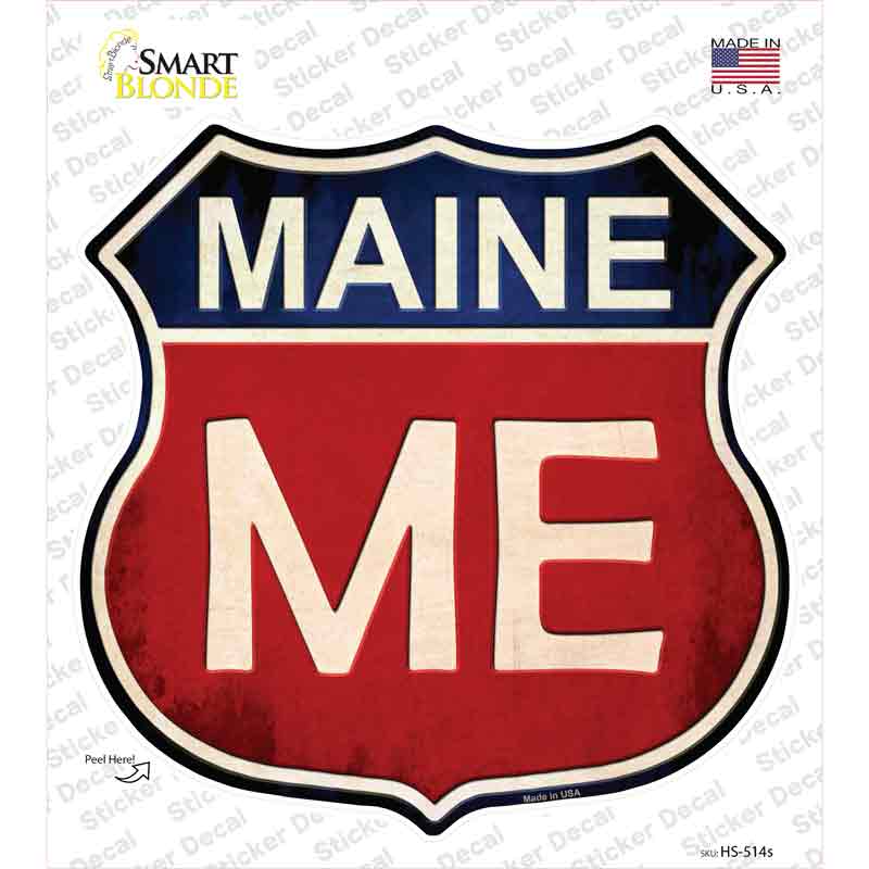 HS-514s-M Maine Novelty Highway Shield Sticker Decal - Medium