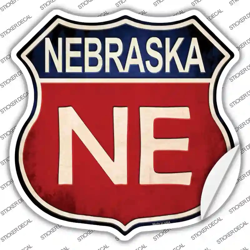 HS-522s-XL Nebraska Novelty Highway Shield Sticker Decal - Extra Large