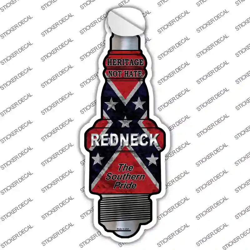 J-020s-S Redneck Novelty Spark Plug Sticker Decal - Small