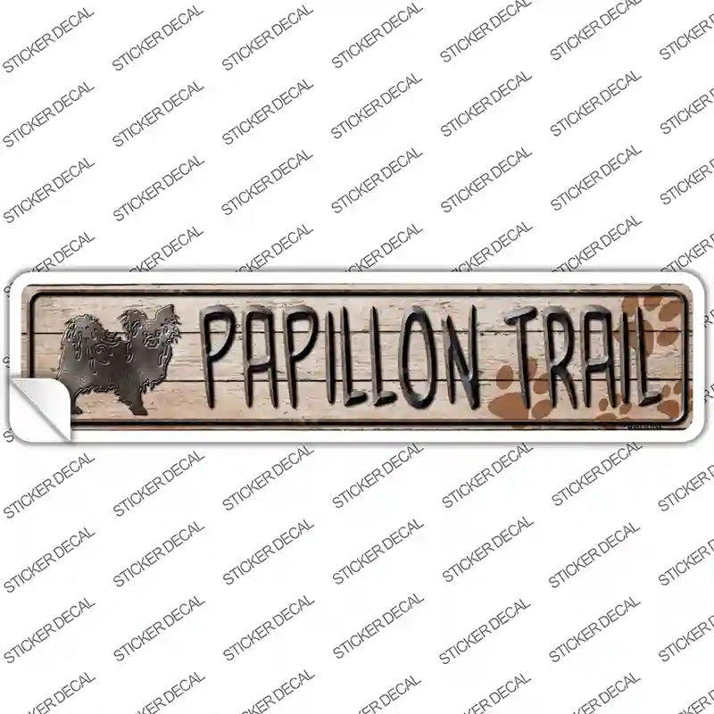 K-077s-S Papillon Trail Novelty Narrow Sticker Decal - Small