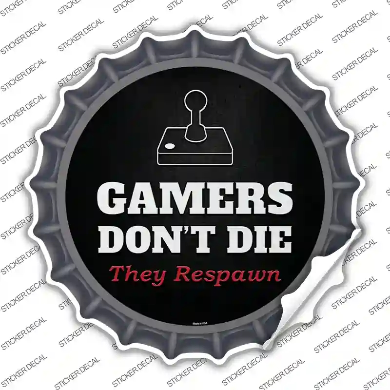 BC-962s-L Atari Gamers Dont Die Novelty Bottle Cap Sticker Decal - Large