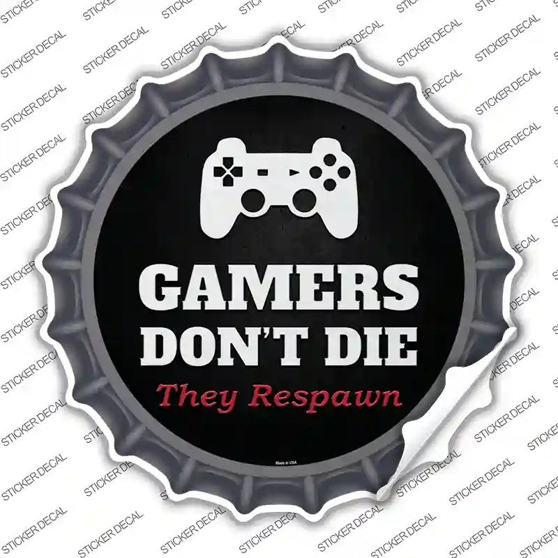 BC-965s-S PlayStation Gamers Dont Die Novelty Bottle Cap Sticker Decal - Small