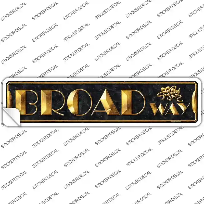 K-1279s-L Broadway Theater Novelty Narrow Sticker Decal - Large