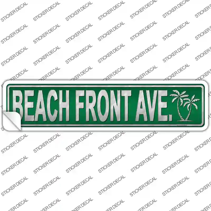 K-1294s-S Beach Front Ave Novelty Narrow Sticker Decal - Small